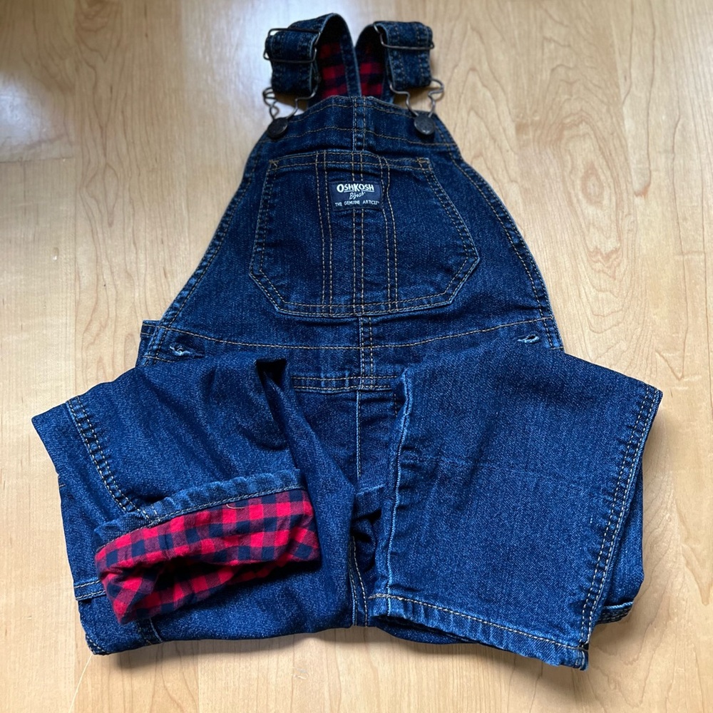 Flannel cuffed overalls - Picture 2 of 3